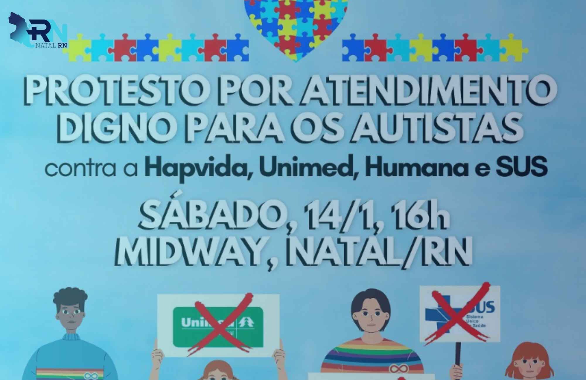 Crianças autistas sofrem com falta de atendimento nos planos de saúde:  protesto em Natal!